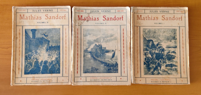 Jules Verne - Mathias Sandorf - 3 volume (Ed. Cugetarea) trad. Ion Pas