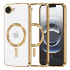 Husa MagSafe pentru Apple iPhone 16e, Techsuit, Luxury Crystal, Aurie