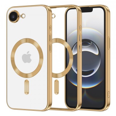 Husa MagSafe pentru Apple iPhone 16e, Techsuit, Luxury Crystal, Aurie foto