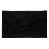 Covoras Baie Chenille Negru 75x45cm Microfibra Anti-Alunecare Poliester TPR
