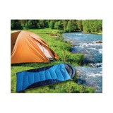 Sac de dormit Sleeping Bag, (170+30)x70 cm, Bleu/Gri, General