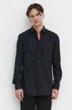 Cumpara ieftin HUGO cămașă din bumbac bărbați, culoarea negru, cu guler clasic, slim 50513932