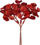 Crenguta decorativa rosie MagicHome pentru Craciun, 17 cm