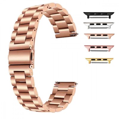 Curea metalica compatibila Apple Watch 9|8|7|6|5|4|3|2|1 Series, 49mm|45mm|44mm|42mm, Pink Gold foto
