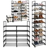 Cumpara ieftin Raft pantofar pentru pantofi Ruhhy, 10 niveluri, 45x30x174 cm, negru