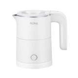 Fierbator electric inox 500ml, 1000W, baza detasabila, alb