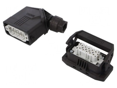 Conector HDC Tată-Mamă 250V 20A 10 PIN 10 PE foto
