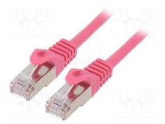 Patch cord F/UTP 6 litat CCA PVC roz 3m RJ45 26AWG GEMBIRD foto