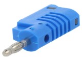 Mufă Banană 4mm 36A Albastră Neizolată 57,2mm