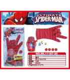 Manusa cu Lansator Supereroi Păianjen, Roșu, Cu Sunet și Lumini, Material Plastic/Textil, Peste 4 Ani