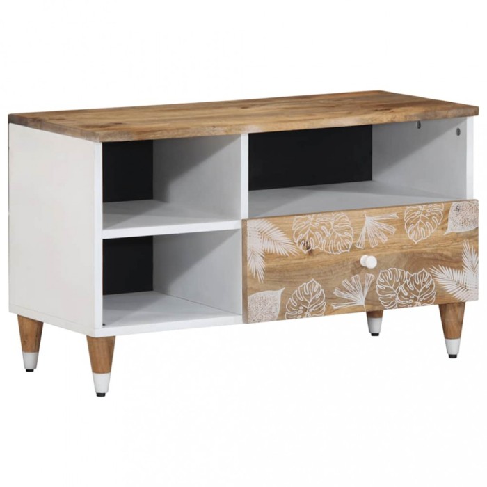 vidaXL Comodă TV, 80x33,5x46 cm, lemn masiv de mango 4018681