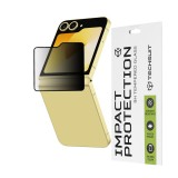 Techsuit - 111D Privacy Full&nbsp;Glue [Outside Screen] - Samsung Galaxy Z Flip6 - Black