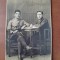Fotografie tip carte postala, doi militari, perioada interbelica