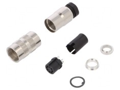 Conector M16 Mufă Mamă 7 Pin Ecranat Argintat 5A IP67