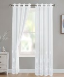 Perdea bucatarie Rustic, Atria, poliester, ivoriu, H 210 cm
