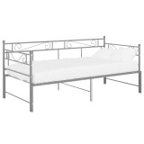 Cumpara ieftin Cadru pat canapea extensibila, gri, 90x200 cm, metal