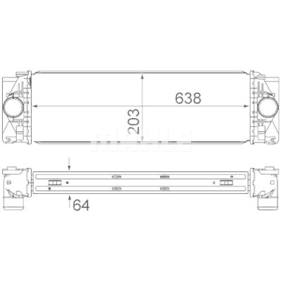Mahle Intercooler, compresor Behr foto