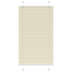 vidaXL Jaluzea plisată Crem 80x100cm Lățime țesătură 79,4 cm