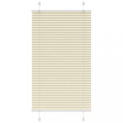 vidaXL Jaluzea plisată Crem 80x150cm Lățime țesătură 79,4 cm foto