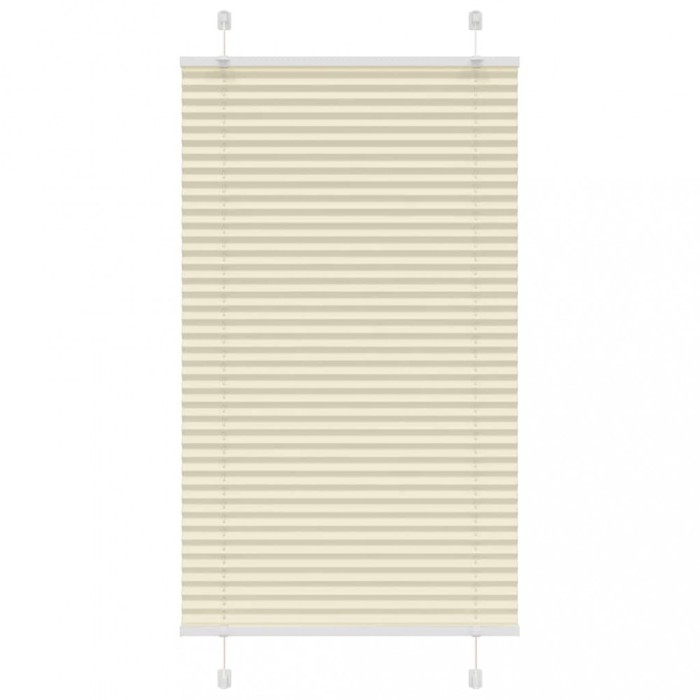 vidaXL Jaluzea plisată Crem 80x150cm Lățime țesătură 79,4 cm