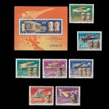 75 &eacute;ves a Motoros Rep&uuml;l&eacute;s (75 ani de Zbor cu Motor) LP3256-3263 Ungaria 1978