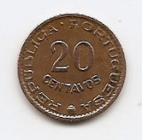Sao Tome &amp; Principe 20 Centavos 1962 - Bronz, 18.0 mm KM-16.1