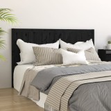 Cumpara ieftin Tăblie de pat, negru, 125,5x4x100 cm, lemn masiv de pin