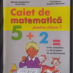 CAIET DE MATEMATICA PENTRU CLASA I TESTE SUMATIVE CU DESCRIPTORI DE PERFORMANTA