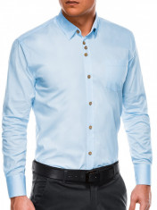 Camasa eleganta barbati K302 - albastru-deschis foto