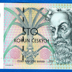 (2) BANCNOTA CEHIA - 100 KORUN 1997, PORTRET KAREL IV, STARE AUNC/UNC