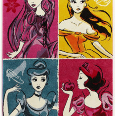 Covor camera copii Premium, Disney Princess , 133x190 cm, Antiderapant