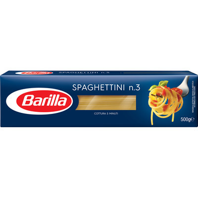 Paste Spaghettini Nr 3, Barilla, 500g foto