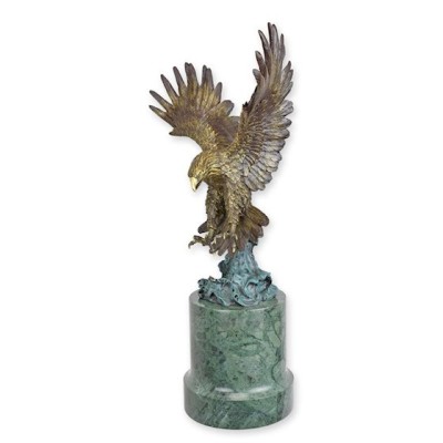 Vultur-statueta din bronz cu un soclu din marmura BX-86 foto