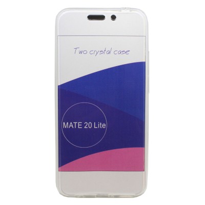 Husa silicon 360&amp;deg; compatibila Huawei Mate 20 LITE fata-spate, transparenta foto