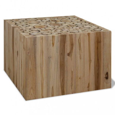 vidaXL Măsuță de cafea, lemn de tec natural, 50 x 50 x 35 cm foto