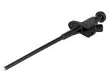 Clips de măsurare cu pensetă 60VDC 4mm negru, lungime totală 158mm