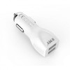 Incarcator Auto EMY MY-112 (14438) 2xUSB 2,4A Fast Charge+ Cablu Micro USB Alb Blister