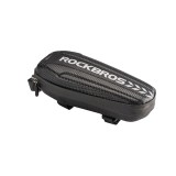 Cumpara ieftin Geanta pentru bicicleta 1.1l, impermeabila, 22 x 9.6 x 7.6 cm, negru