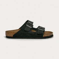 Birkenstock papuci din nubuc Arizona culoarea negru