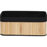 Cumpara ieftin Coș Bambus Mediu Bambus / In 37X25X15 Cm &ndash; Bamboo / Negru | Organizatoare Baie