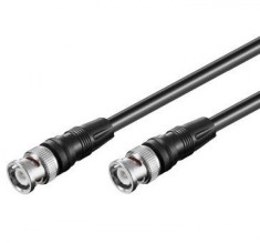 Cablu audio video BNC 75 Ohm T-T 2m Negru, 50046