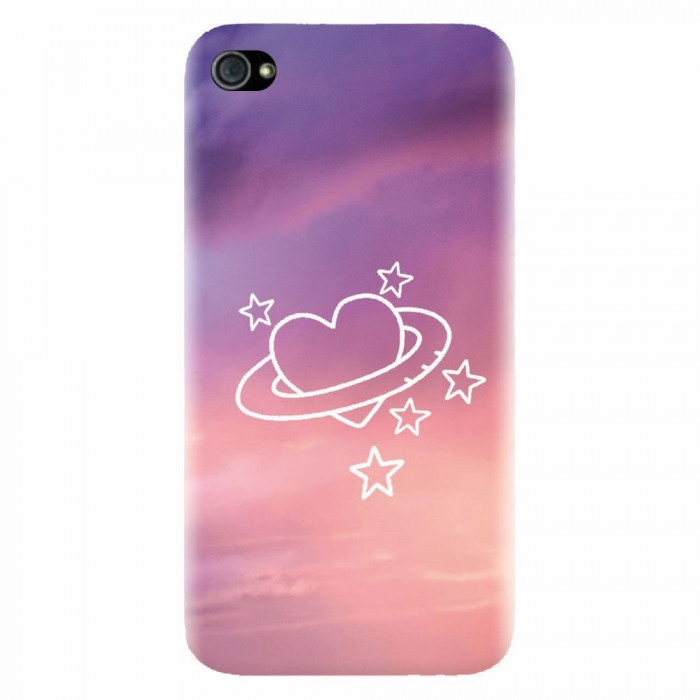 Husa silicon pentru Apple Iphone 4 / 4S, Galaxy Heart