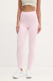 adidas colanti Essentials Linear femei, culoarea roz, cu imprimeu, JD3156