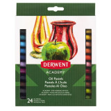 Creioane Ulei Pastel Derwent Academy, 24 Buc/set, Diverse Culori