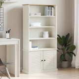 VidaXL Bibliotecă &bdquo;VIGO&rdquo;, alb, 85x35x170 cm, lemn masiv de pin