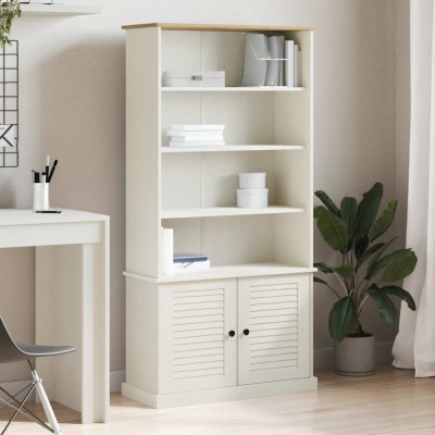 vidaXL Bibliotecă &amp;bdquo;VIGO&amp;rdquo;, alb, 85x35x170 cm, lemn masiv de pin 353197 foto