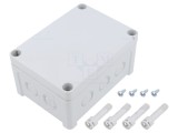 Carcasă cutie de conexiuni FIBOX 110x130x65 mm pentru perete IP65 ABS gri