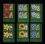 Romania 2013 Flora Ceasul Florilor Pereche serii MNH Mac Cicoare LP 1966