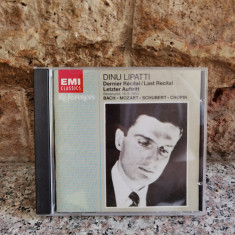 Cd Dinu Lipatti Last Recital Bach/mozart/schubert/chopin - Em - Dinu Lipatti ,559253