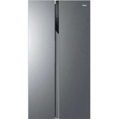Frigider Side by Side HAIER HSR3918ENPG, compresor inverter, clasa E, Total No Frost (multi air flow), 528 L, H 177 cm, display LED extern, Super Cool